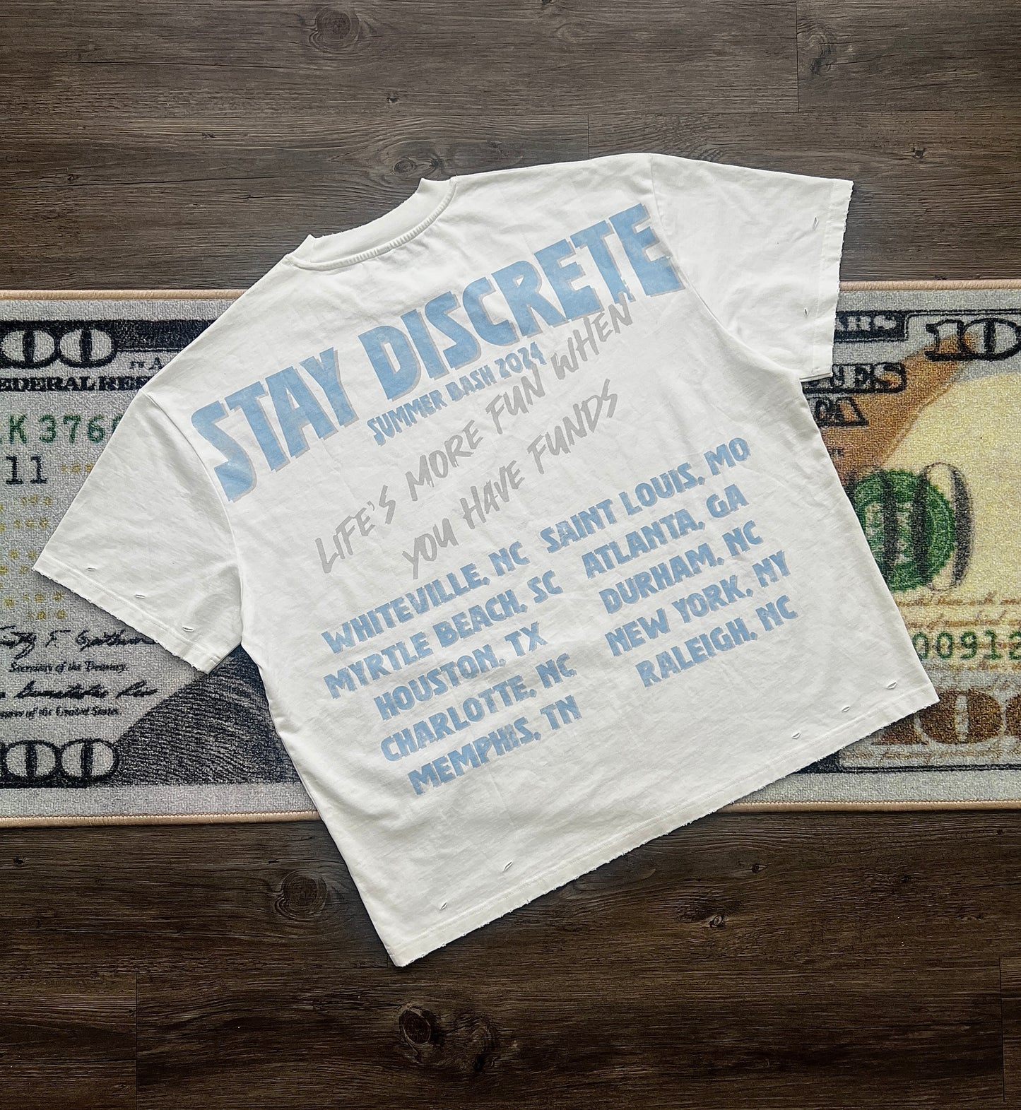 Distressed Blue Summer Bash Tee