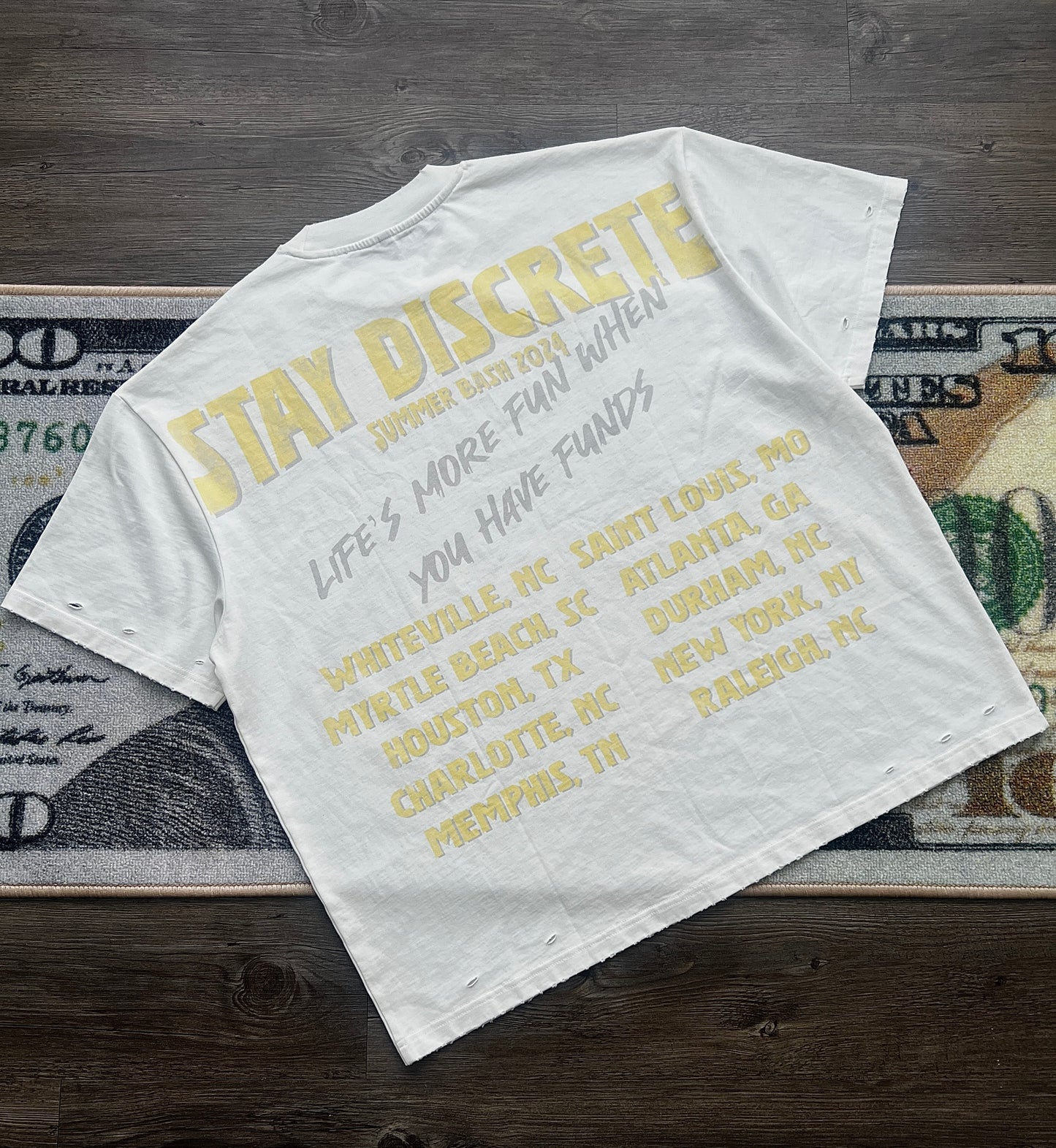 Distressed Yellow Summer Bash Tee